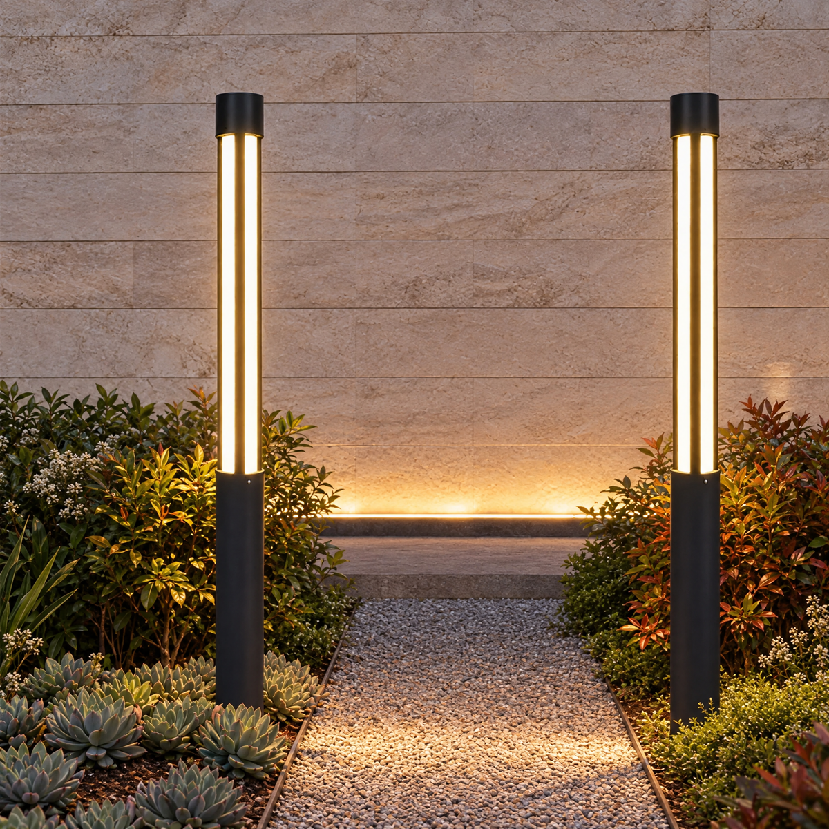 Modern LED Bollard Light, IP65 Path Lighting