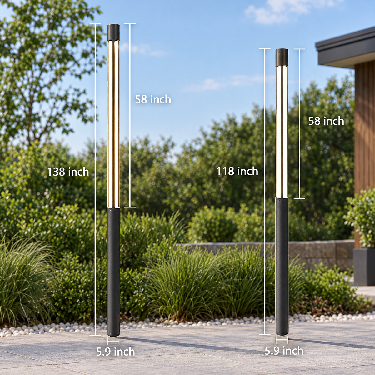 Modern LED Bollard Light, IP65 Path Lighting