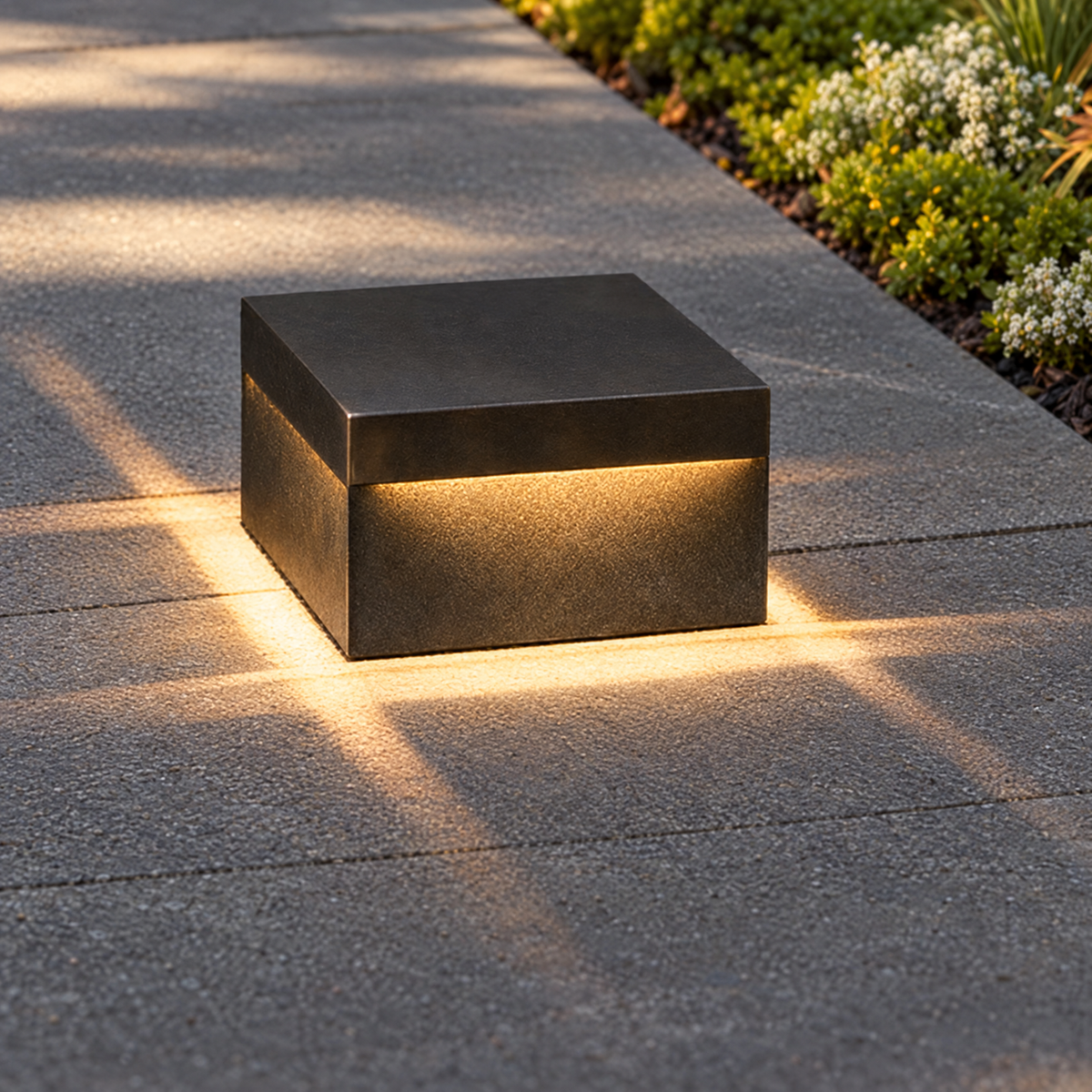 Modern Square Fence Post Light, IP65 LED