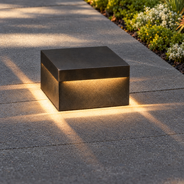 Modern Square Fence Post Light, IP65 LED