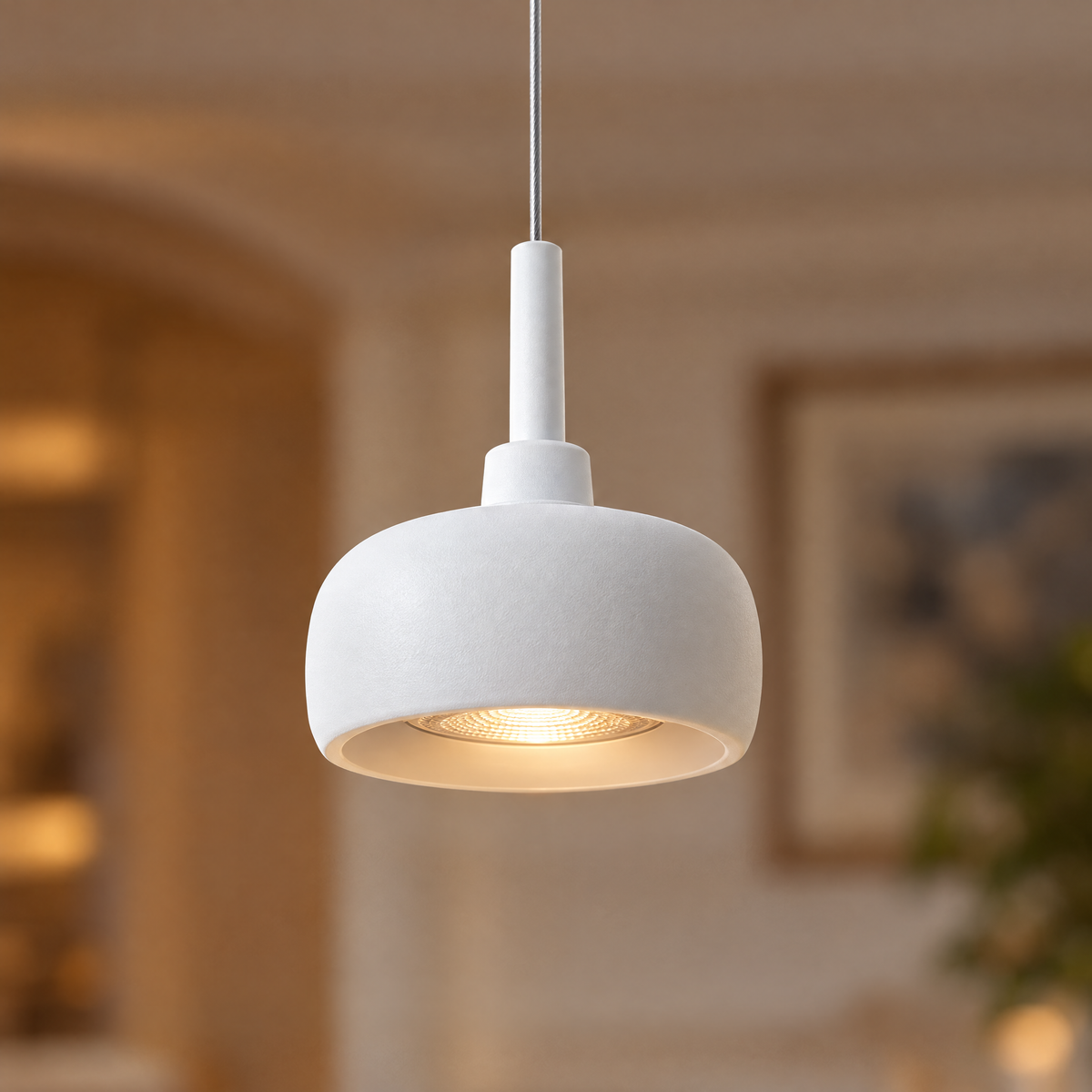4 in. COB Spotlight Pendant Light, 7W - Not Stretchable / White close-up detail