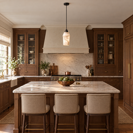 7.87 in. Alabaster Pendant Light - C in a kitchen