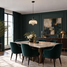 Acrylic Bowl Pendant Light, Dimmable Black in a dining room