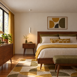 White Metal Pendant Light in 4 Colors - White in a bedroom
