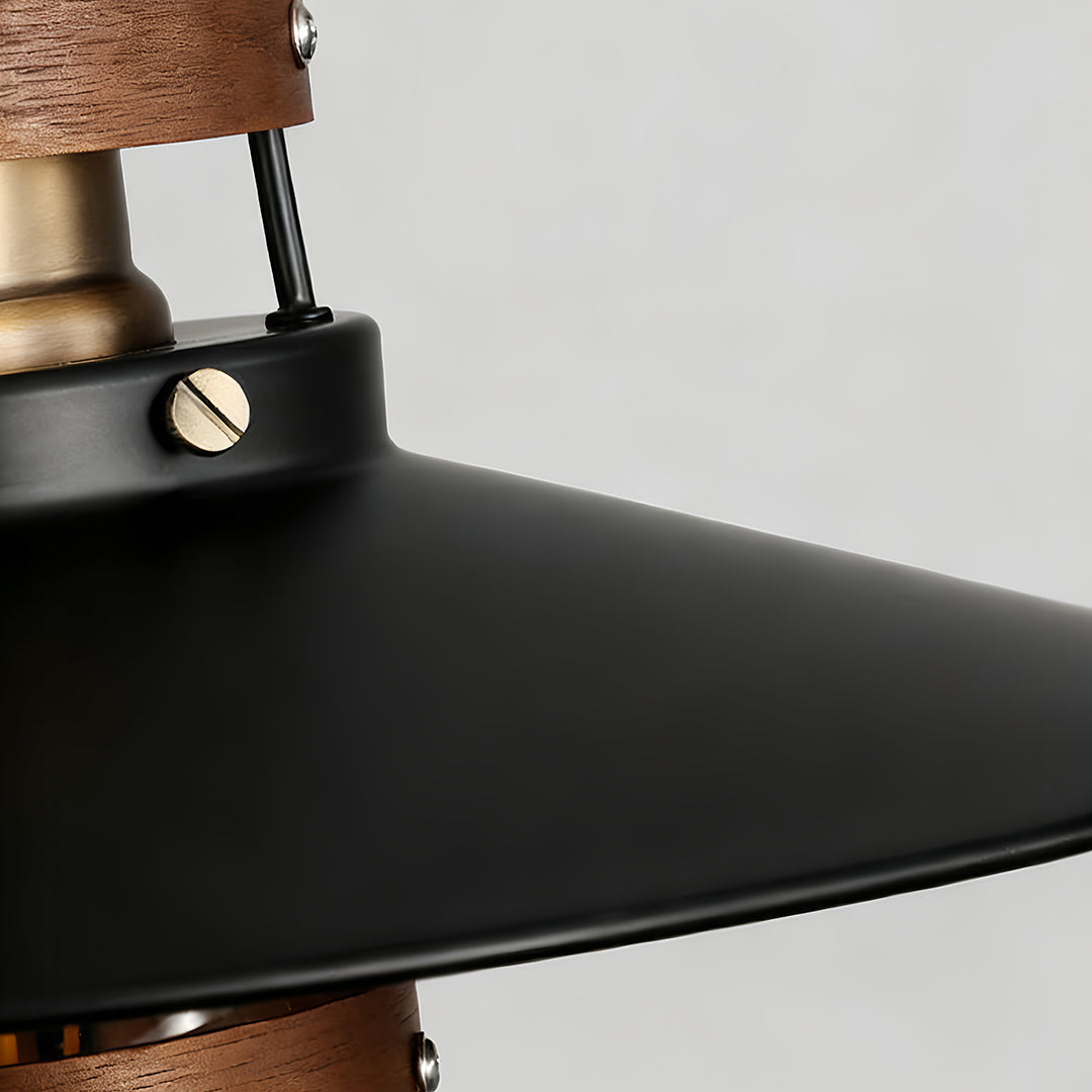 Vintage Black Iron Pendant Light, Farmhouse