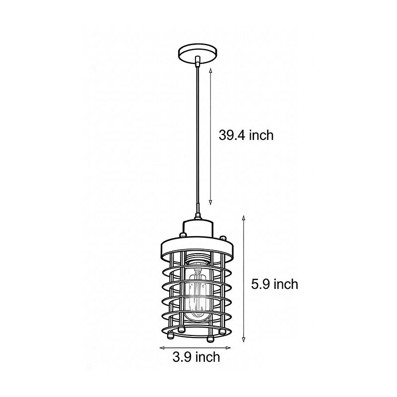 Industrial Cage Pendant Light, 2000-3000 lm