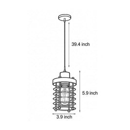 Industrial Cage Pendant Light, 2000-3000 lm
