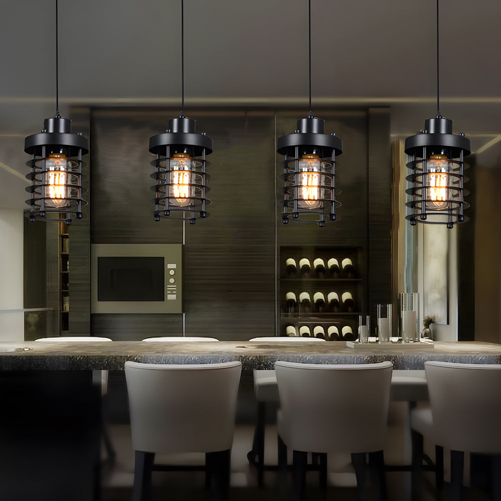 Industrial Cage Pendant Light, 2000-3000 lm