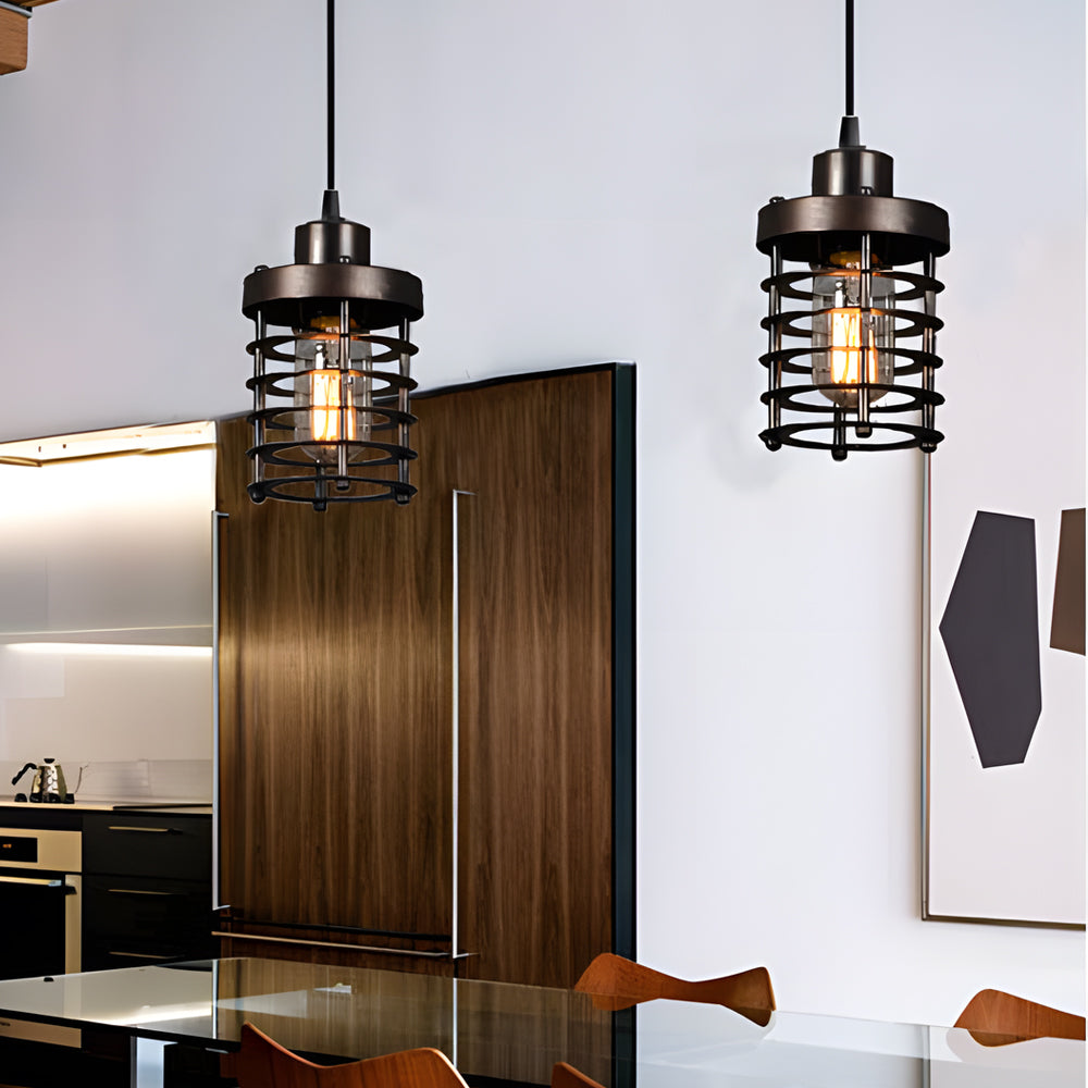 Industrial Cage Pendant Light, 2000-3000 lm