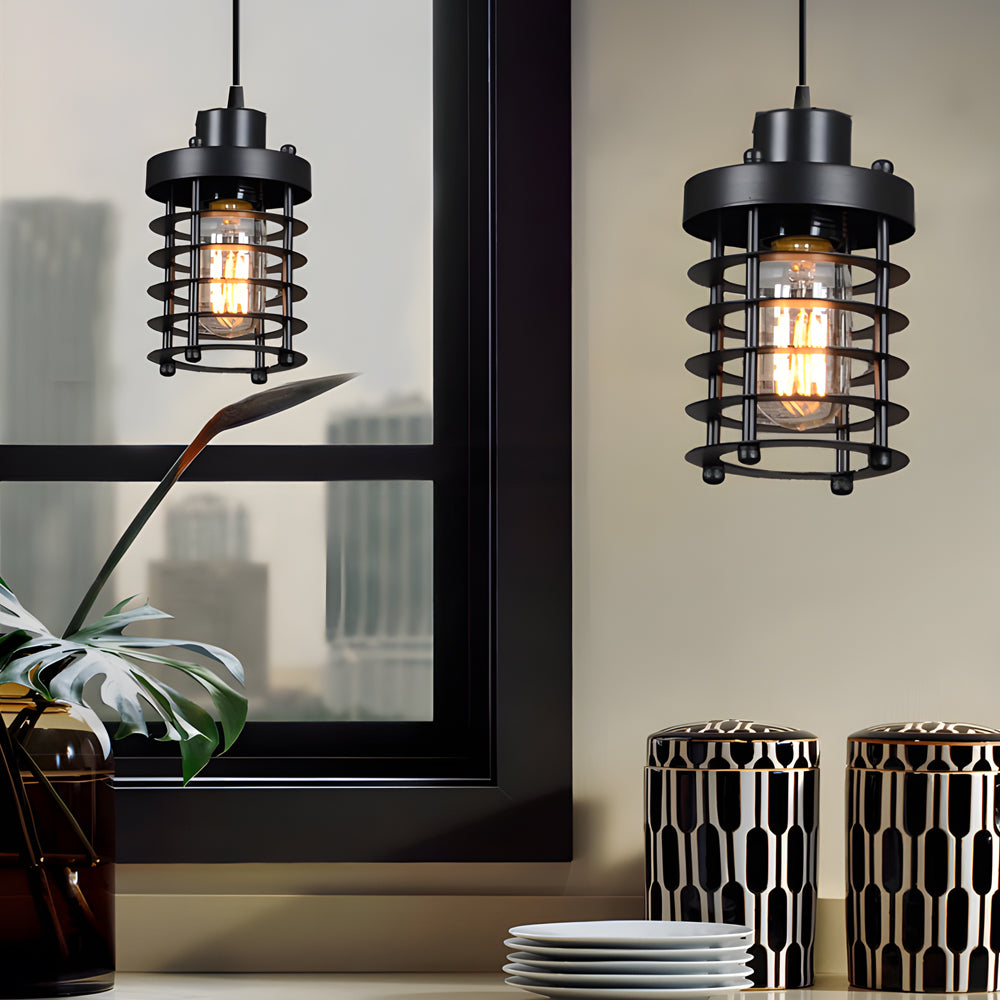 Industrial Cage Pendant Light, 2000-3000 lm