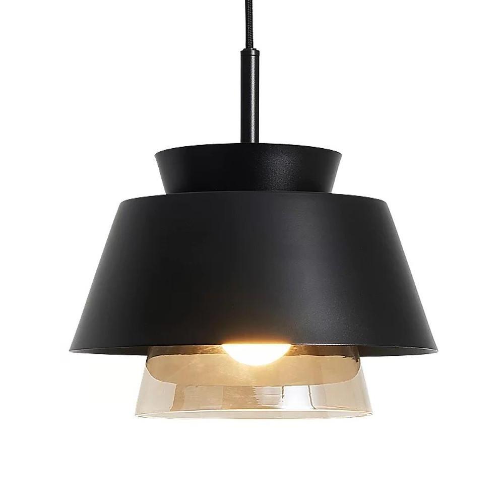 Traditional Glass & Metal Pendant Light