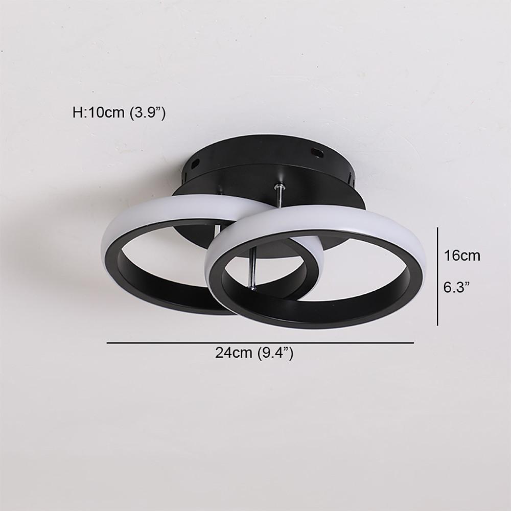 Dual Circle LED Flush Mount Ceiling Light