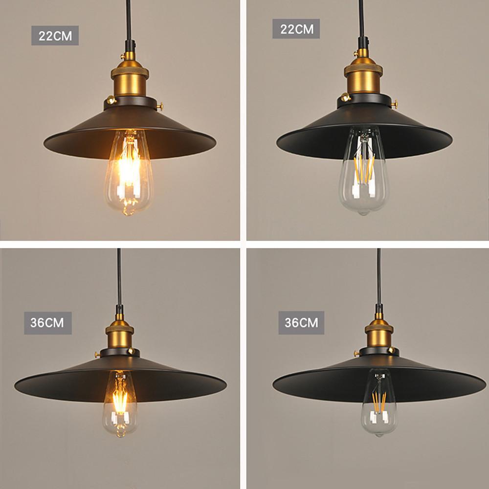 Adjustable Cone Pendant Light, Black or Gold