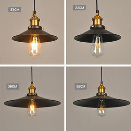 Adjustable Cone Pendant Light, Black or Gold