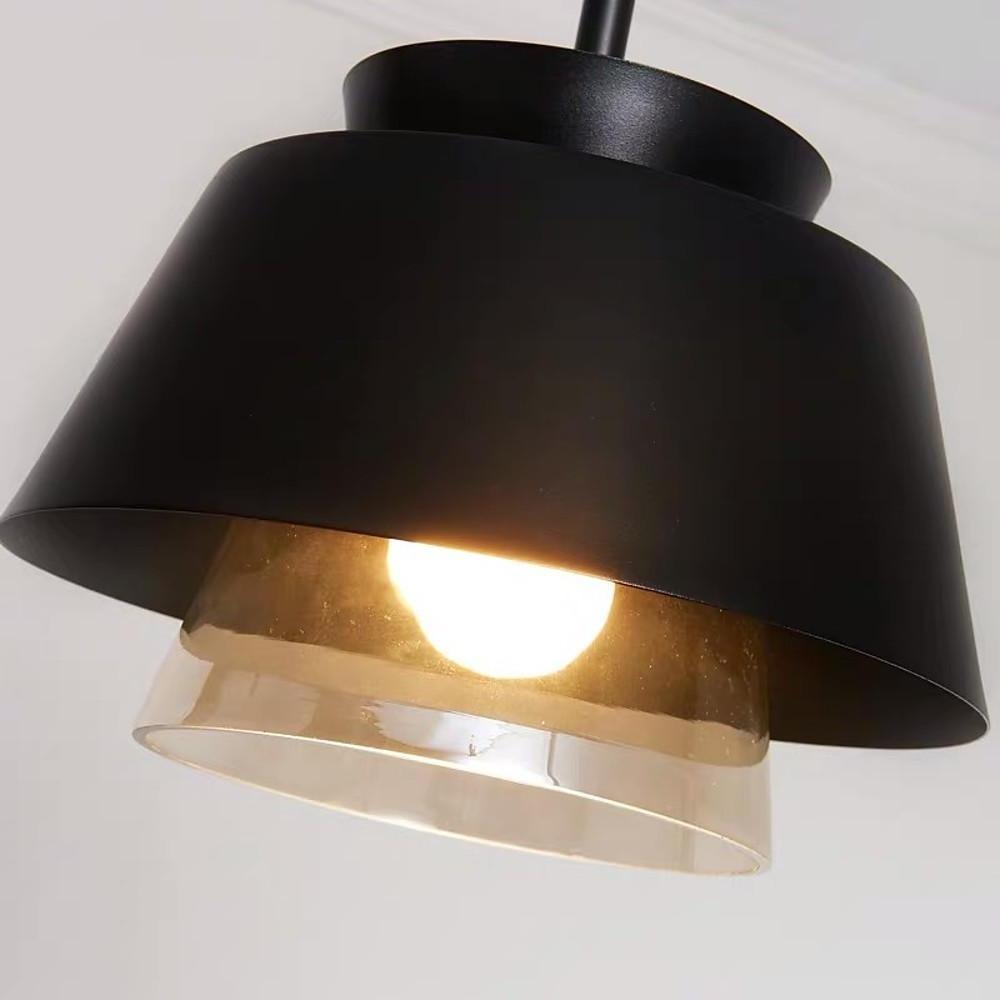 Traditional Glass & Metal Pendant Light