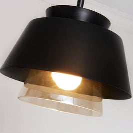 Traditional Glass & Metal Pendant Light