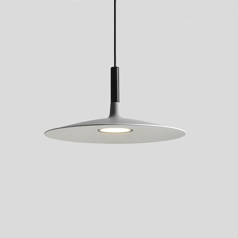 Flat Circular Pendant Light in 5 Colors