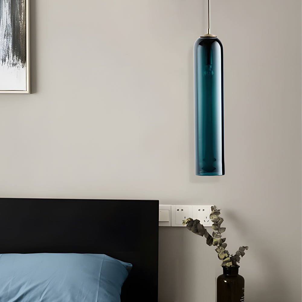 Long Milk Glass Bottle Pendant Light