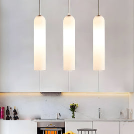 Long Milk Glass Bottle Pendant Light