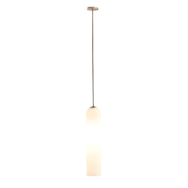 Long Milk Glass Bottle Pendant Light