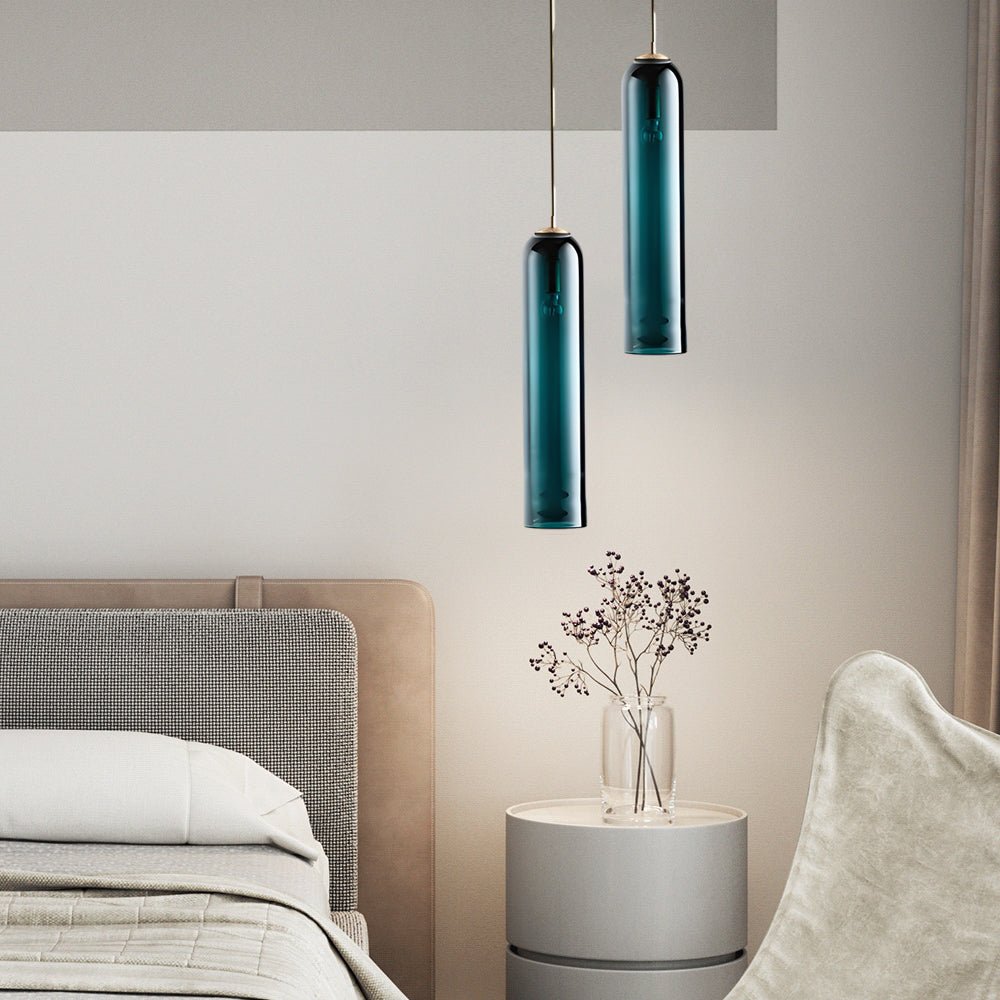Long Milk Glass Bottle Pendant Light