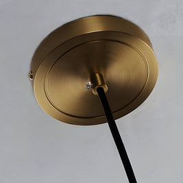 Copper Glass Jar Pendant Light with Wood