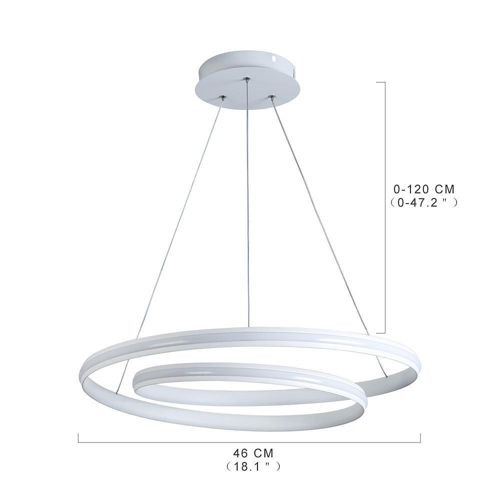 18" Spiral LED Dimmable Pendant Light