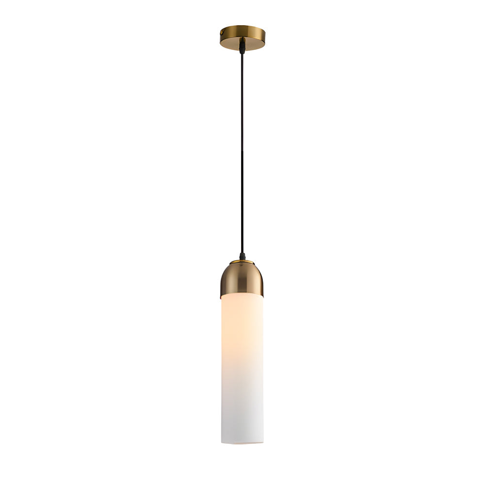 Long Tube Glass Bottle Pendant Light