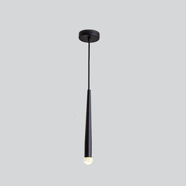 Slim Crystal Cylinder Pendant Light