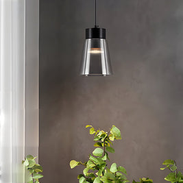 Smoke Gray Glass COB Pendant Light