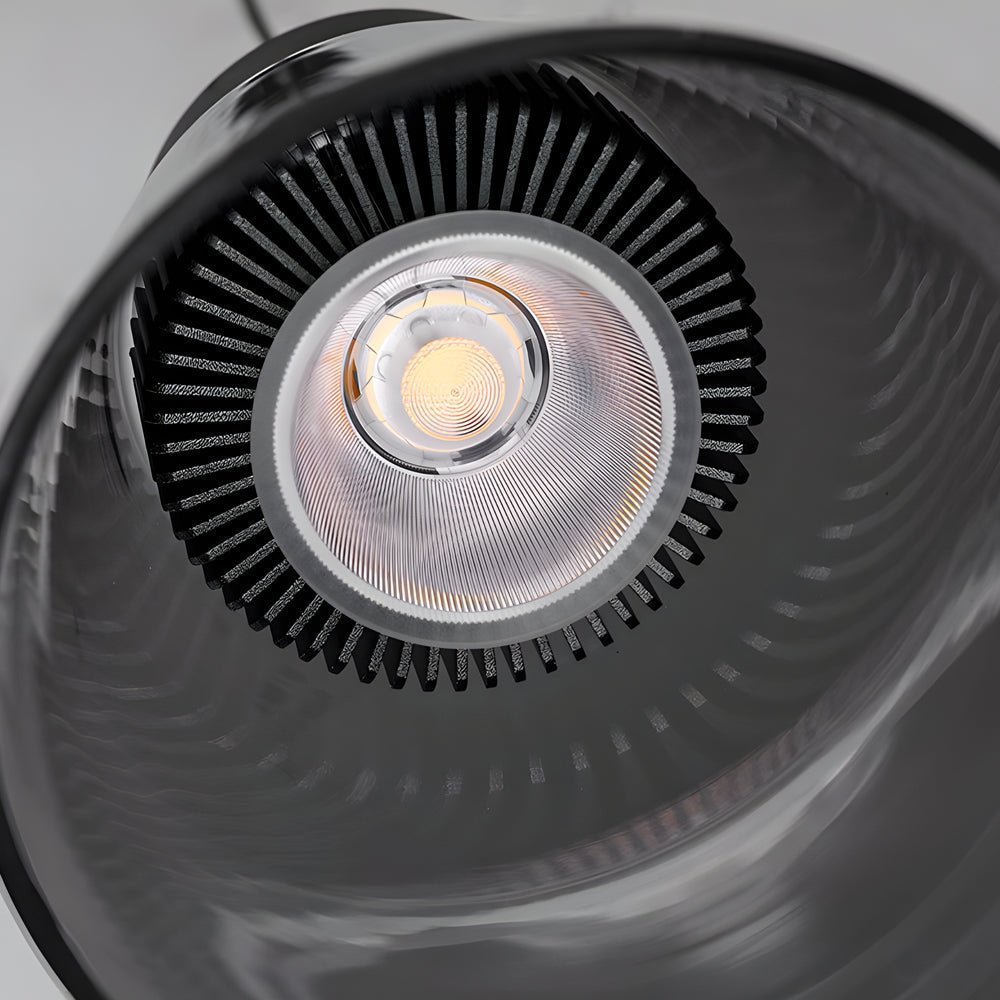 Smoke Gray Glass COB Pendant Light