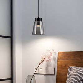 Smoke Gray Glass COB Pendant Light
