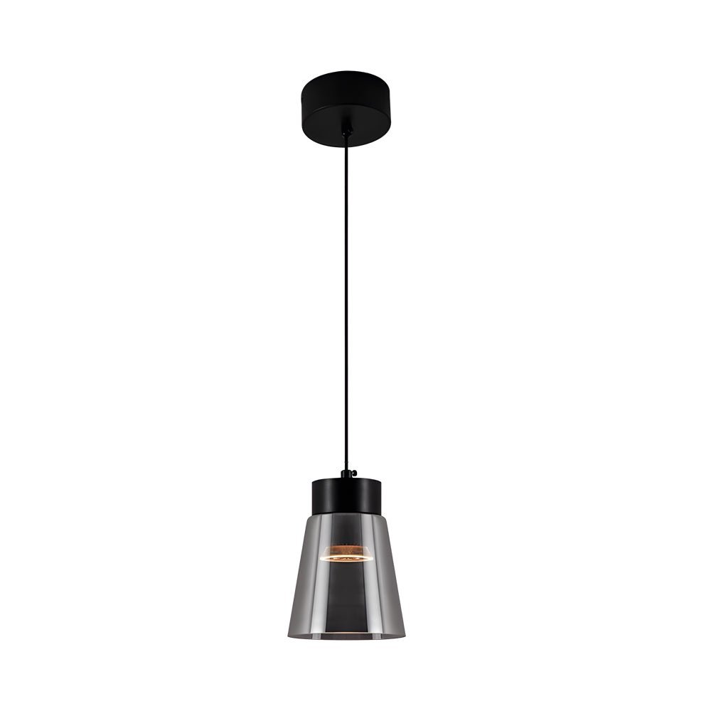 Smoke Gray Glass COB Pendant Light