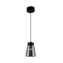 Smoke Gray Glass COB Pendant Light