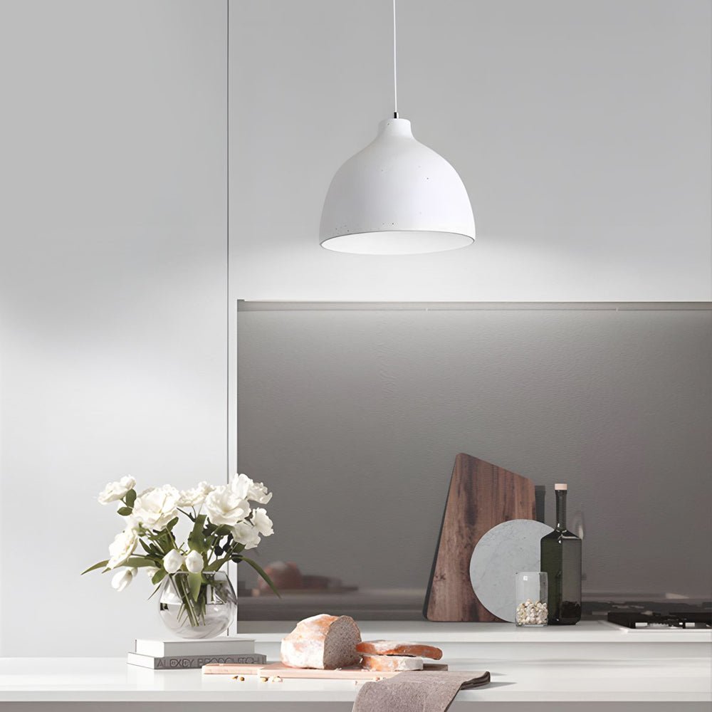 Adjustable Resin Bowl Pendant Light