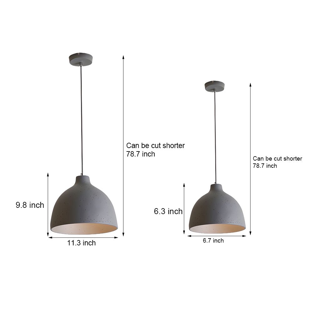 Adjustable Resin Bowl Pendant Light
