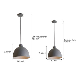 Adjustable Resin Bowl Pendant Light