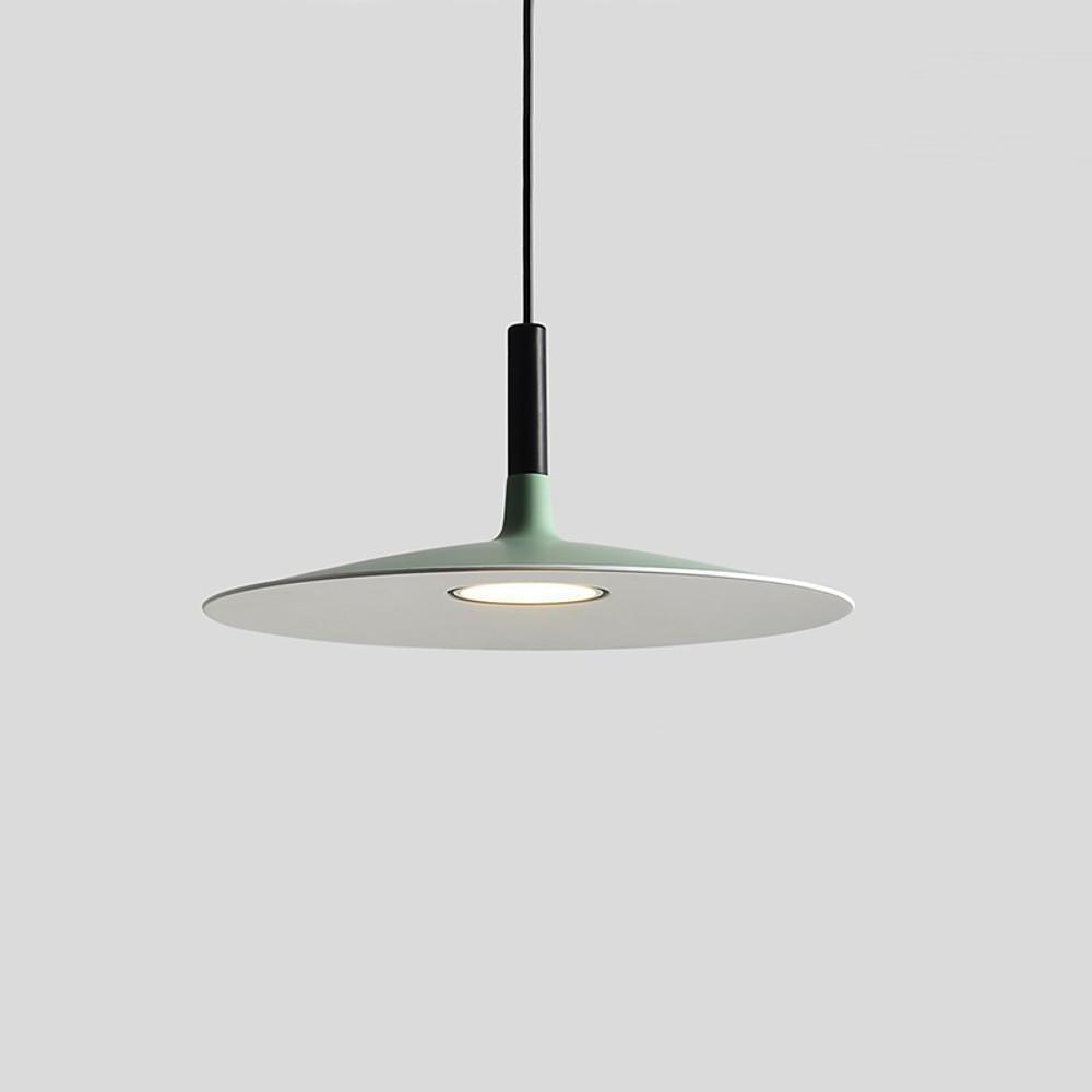 Flat Circular Pendant Light in 5 Colors