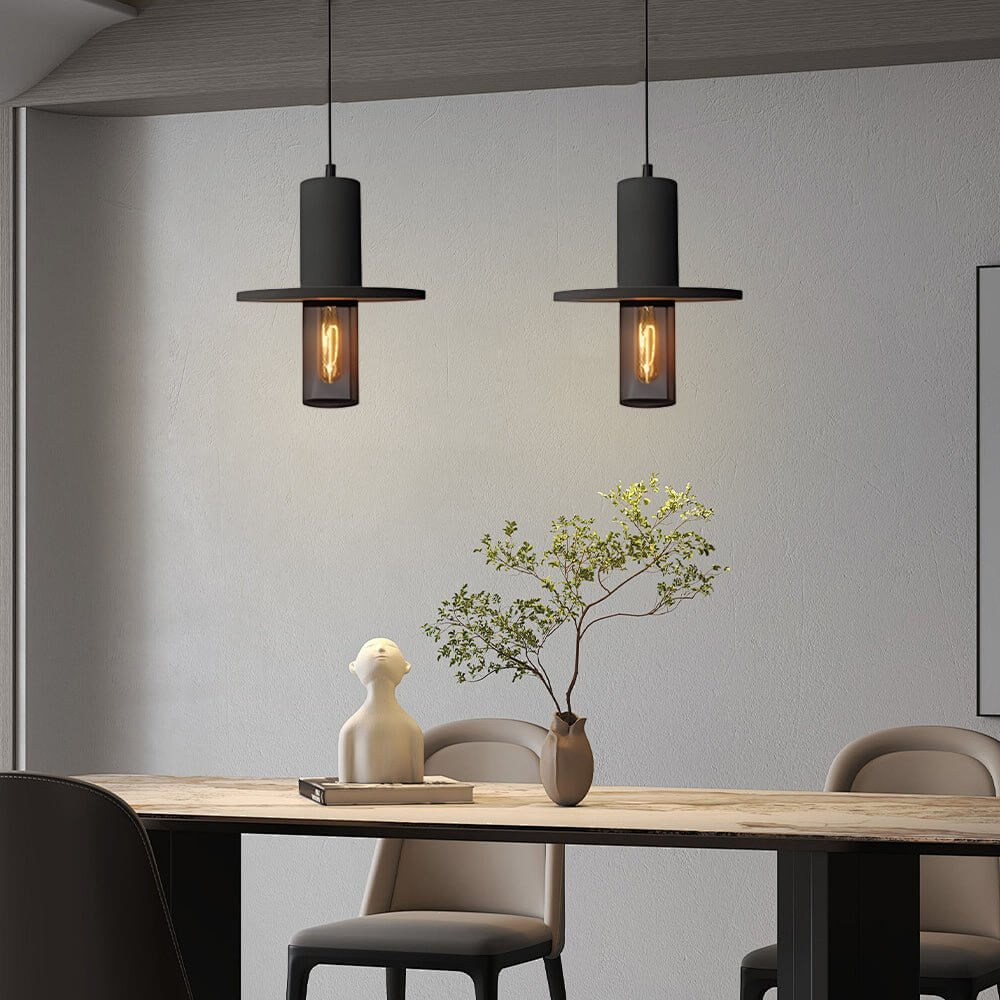 Cement & Mesh Pendant Light, Industrial LED