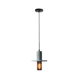 Cement & Mesh Pendant Light, Industrial LED