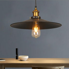 Adjustable Cone Pendant Light, Black or Gold