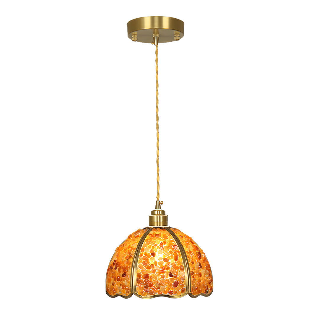 Small Crystal Dome Pendant Light, Dimmable