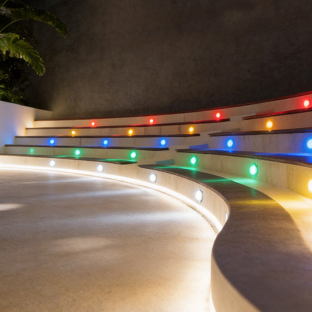 Outdoor LED Step Light Fixtures, Set of 10