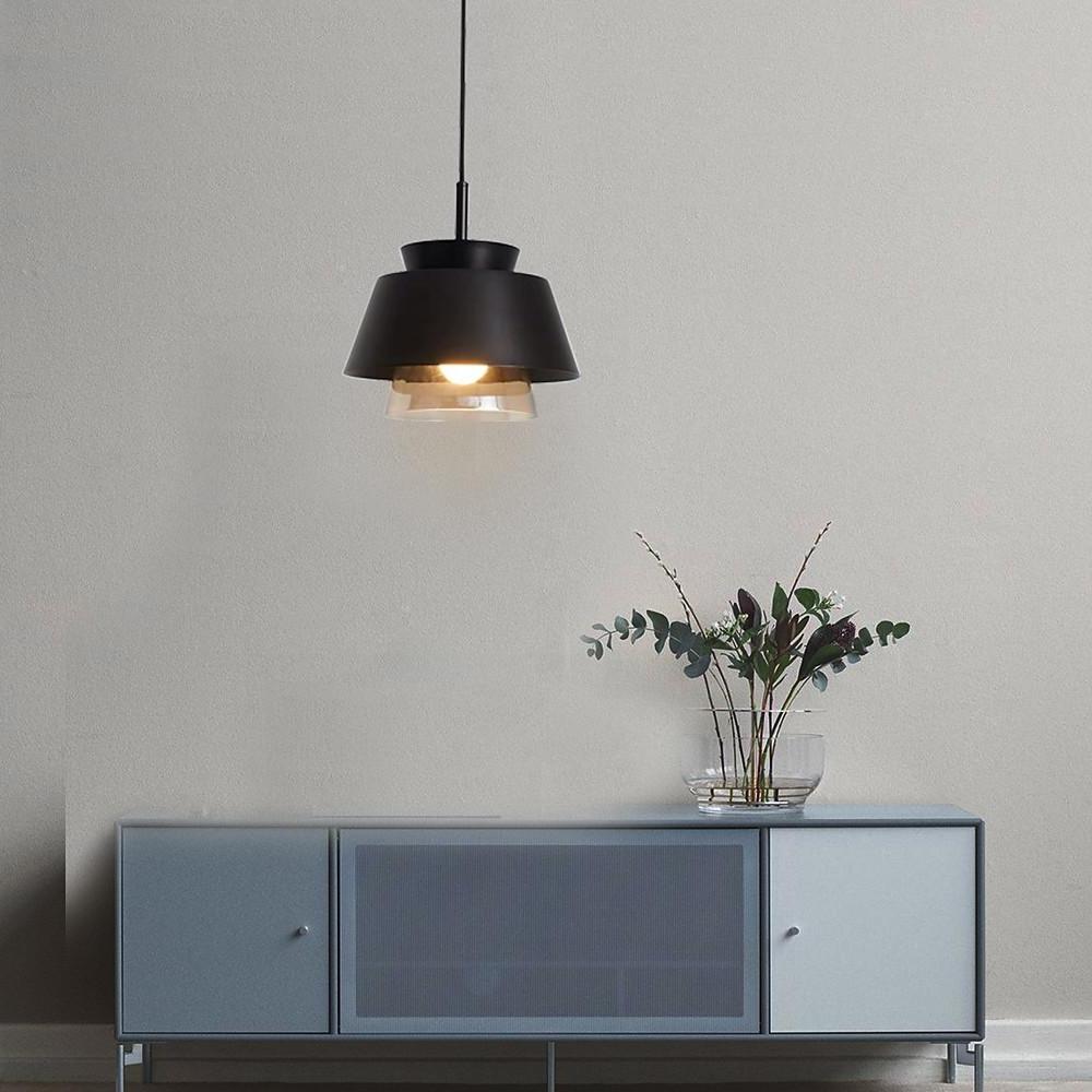 Traditional Glass & Metal Pendant Light