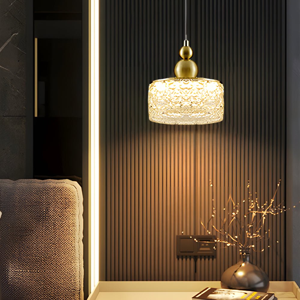 Ice Texture Acrylic Pendant Light, Dimmable