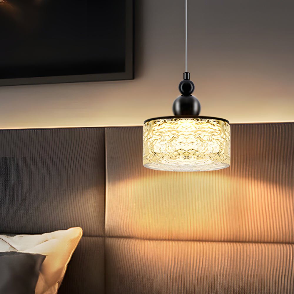 Ice Texture Acrylic Pendant Light, Dimmable
