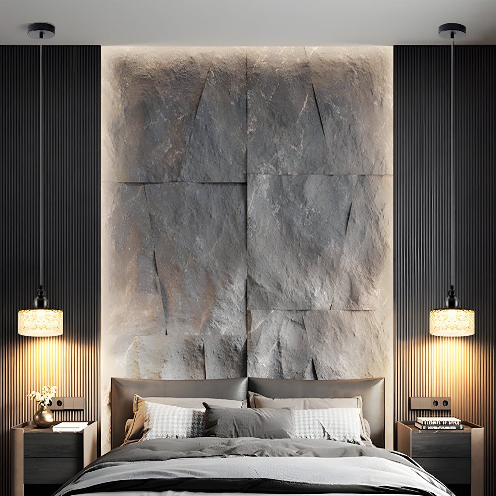 Ice Texture Acrylic Pendant Light, Dimmable