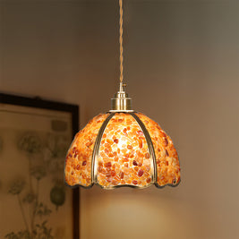 Small Crystal Dome Pendant Light, Dimmable