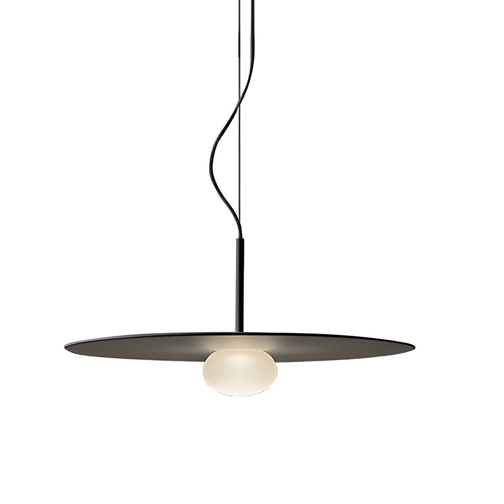 Glass Ball Pendant Light, Black Iron Frame