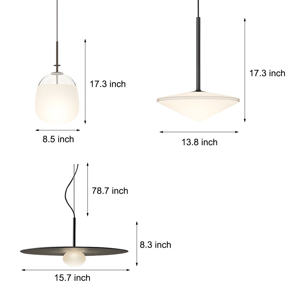 Glass Ball Pendant Light, Black Iron Frame